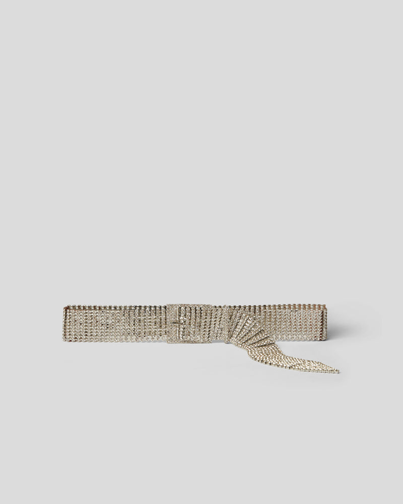 FARAH CRYSTAL BELT Silver OS - BELT