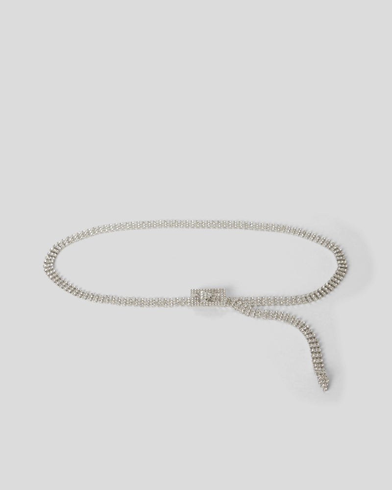 BABY FARAH CRYSTAL BELT Silver OS - BELT
