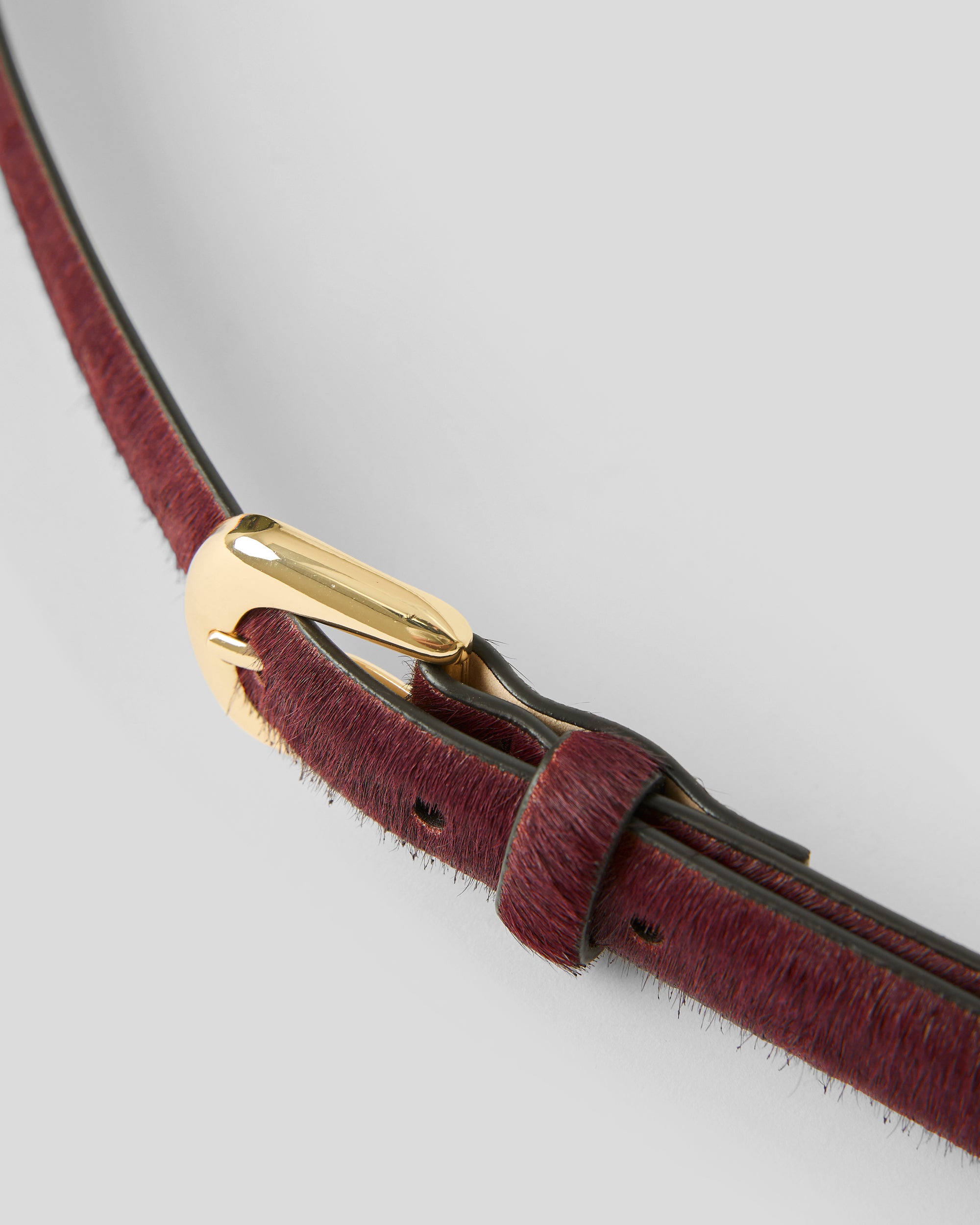 KENNEDY MINI CALF-HAIR LEATHER BELT - BELT