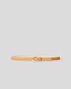 KENNEDY MINI CALF-HAIR LEATHER BELT Camel Gold - BELT