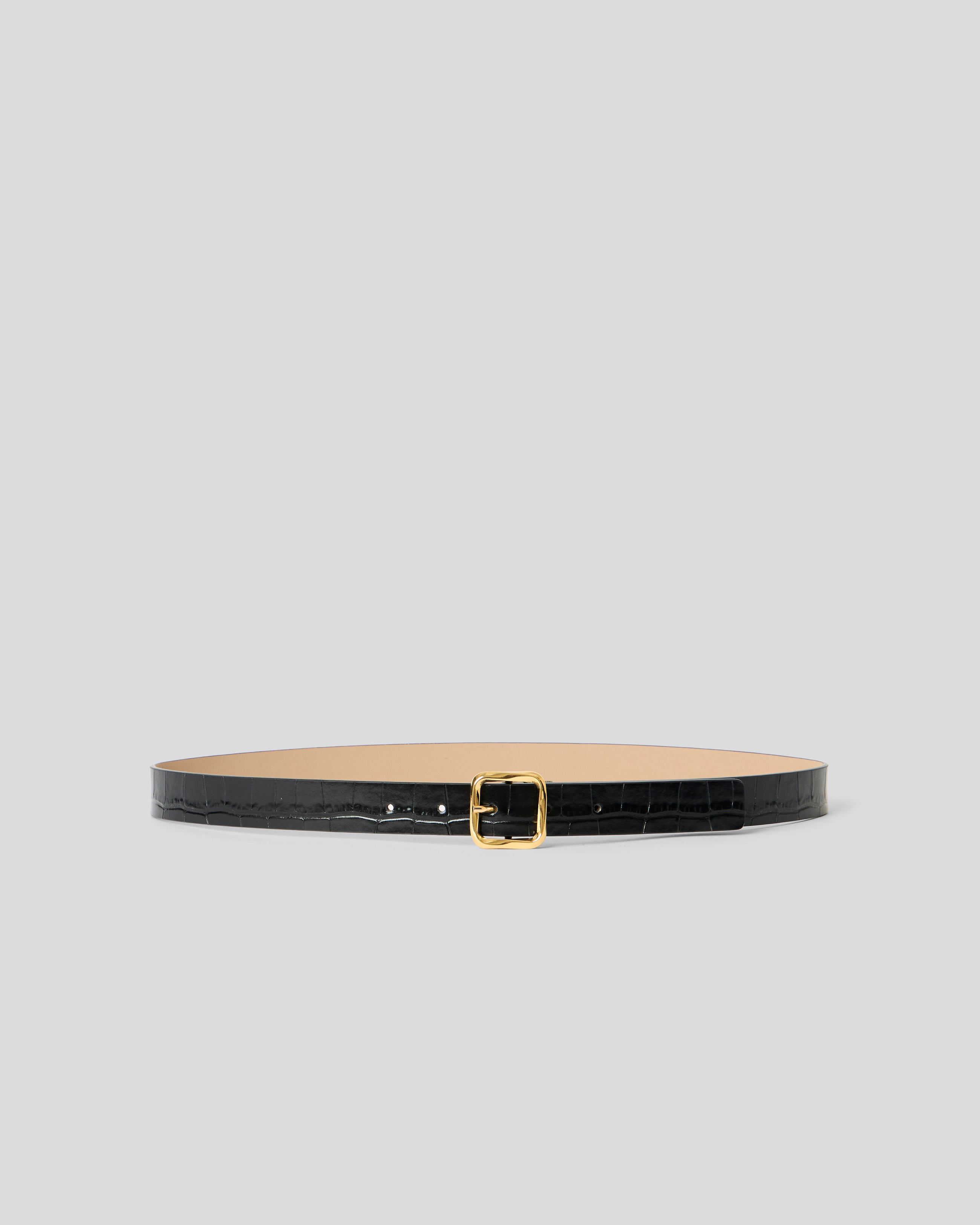 ELLIE CROCO LEATHER BELT - BELT