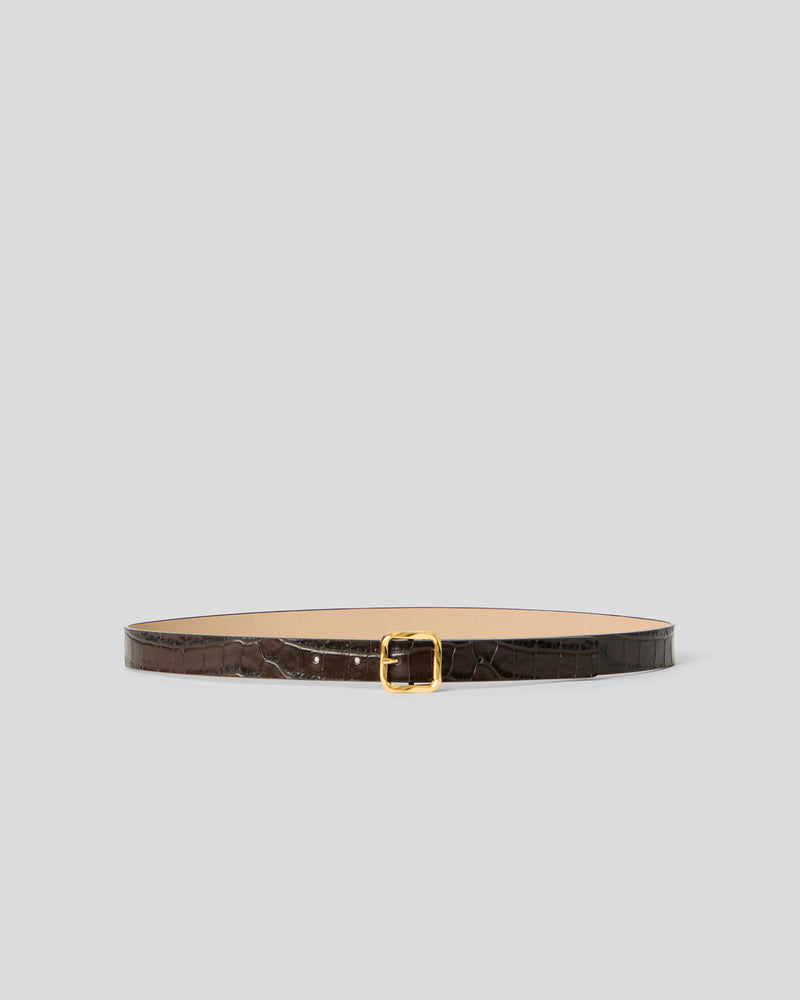 ELLIE CROCO LEATHER BELT - BELT