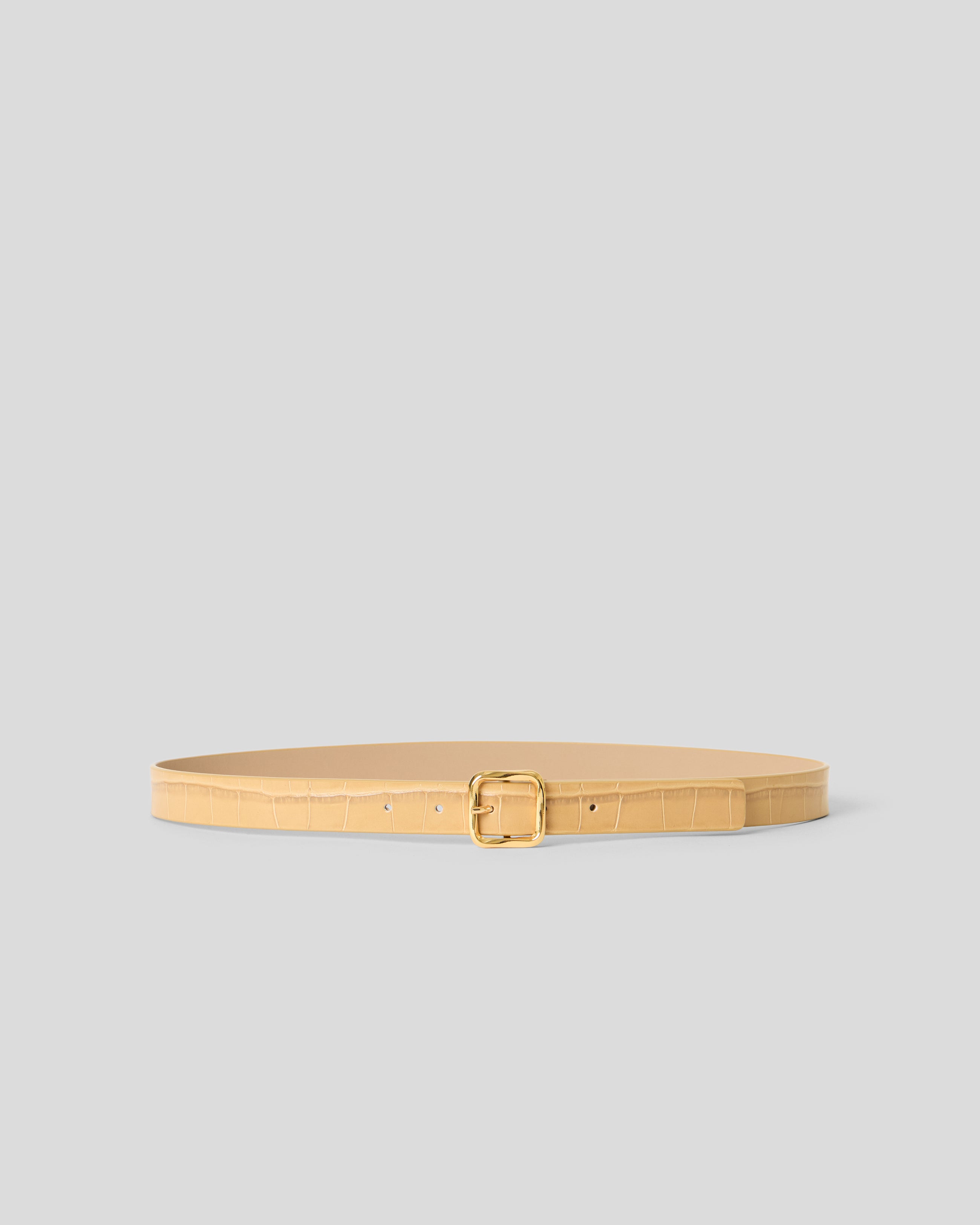 ELLIE CROCO LEATHER BELT - BELT