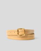ELLIE CROCO LEATHER BELT Lt. Camel Gold - BELT