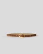 GREYSON MINI SUEDE BELT Chocolate Gold - BELT