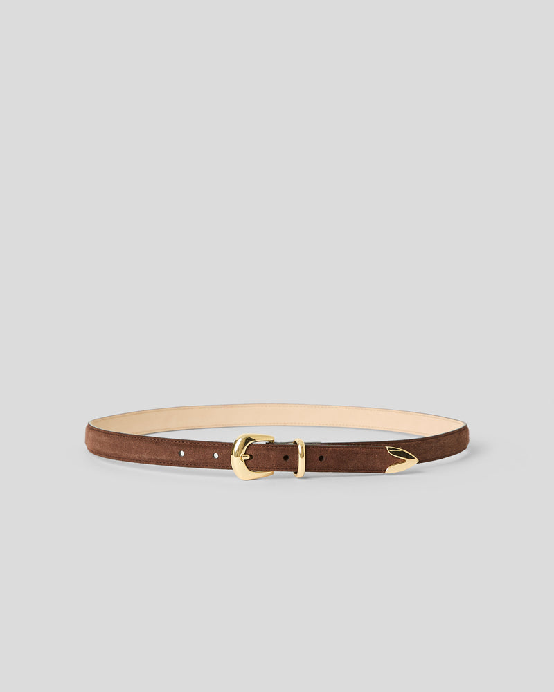LEO SUEDE BELT Chocolate Gold - BELT