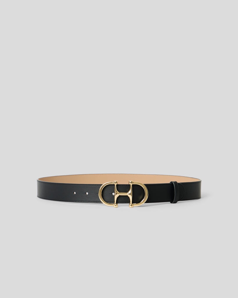 LOU LEATHER BELT Black Gold - BELT