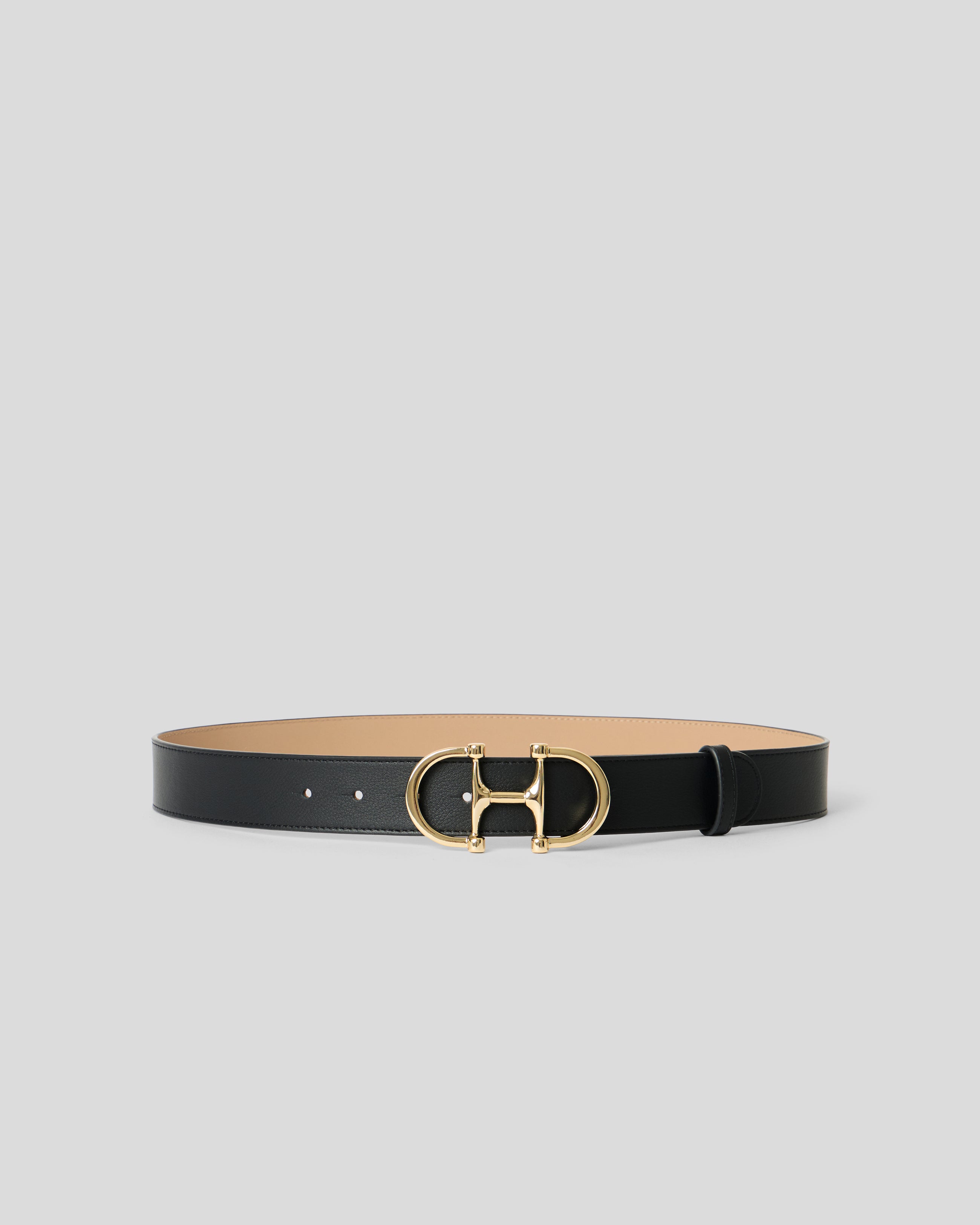 LOU LEATHER BELT Black Gold - BELT