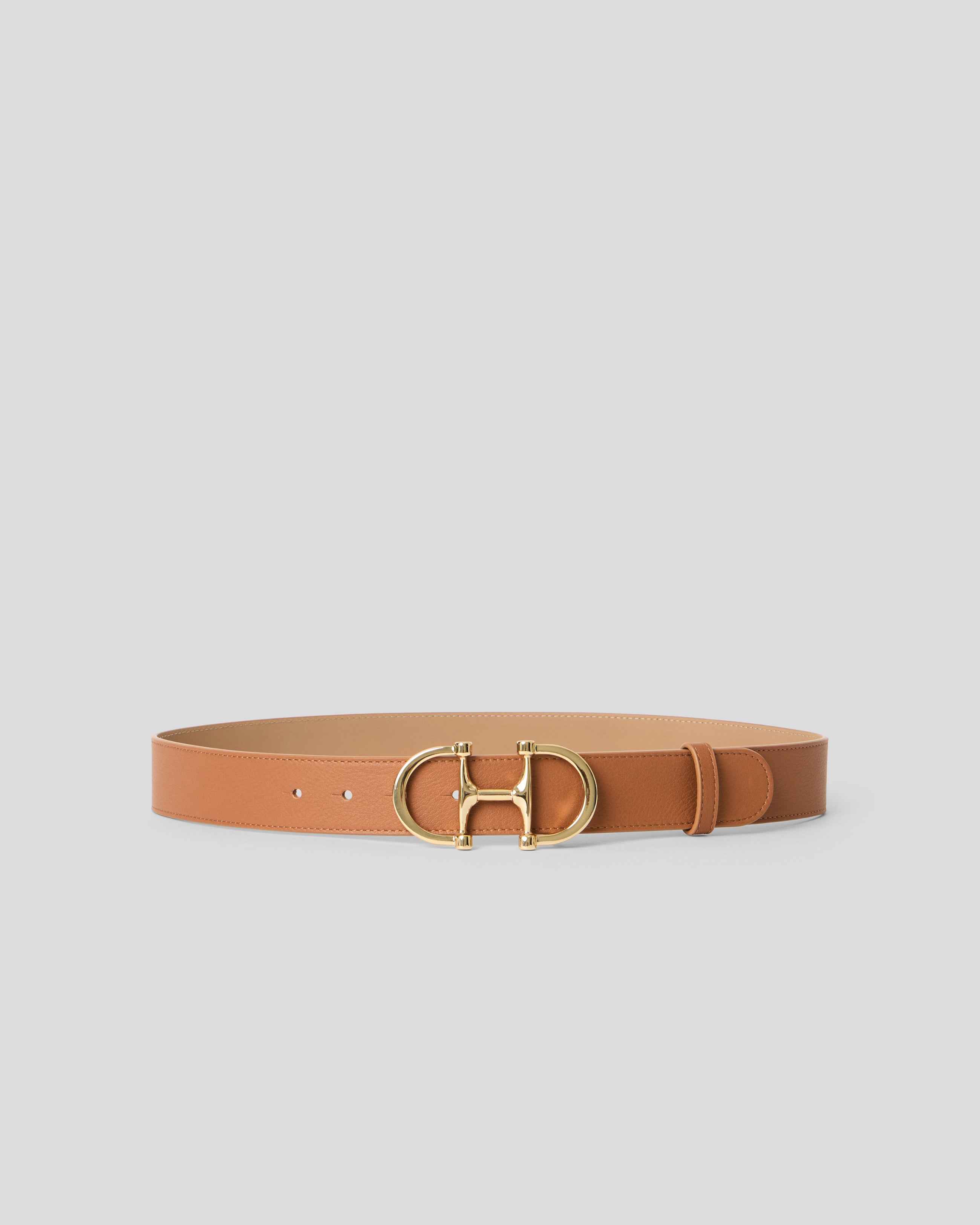 LOU LEATHER BELT Cuoio Gold - BELT