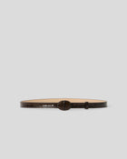 JUNE CROCO LEATHER BELT Chocolate - BELT