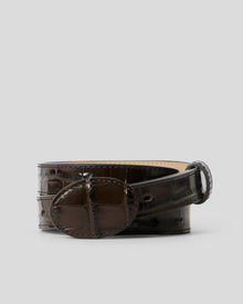 JUNE CROCO LEATHER BELT - BELT