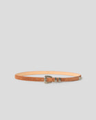 GUNNAR SUEDE BELT Cognac Silver - BELT