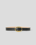 SIERRA LEATHER BELT Black Brass - BELT