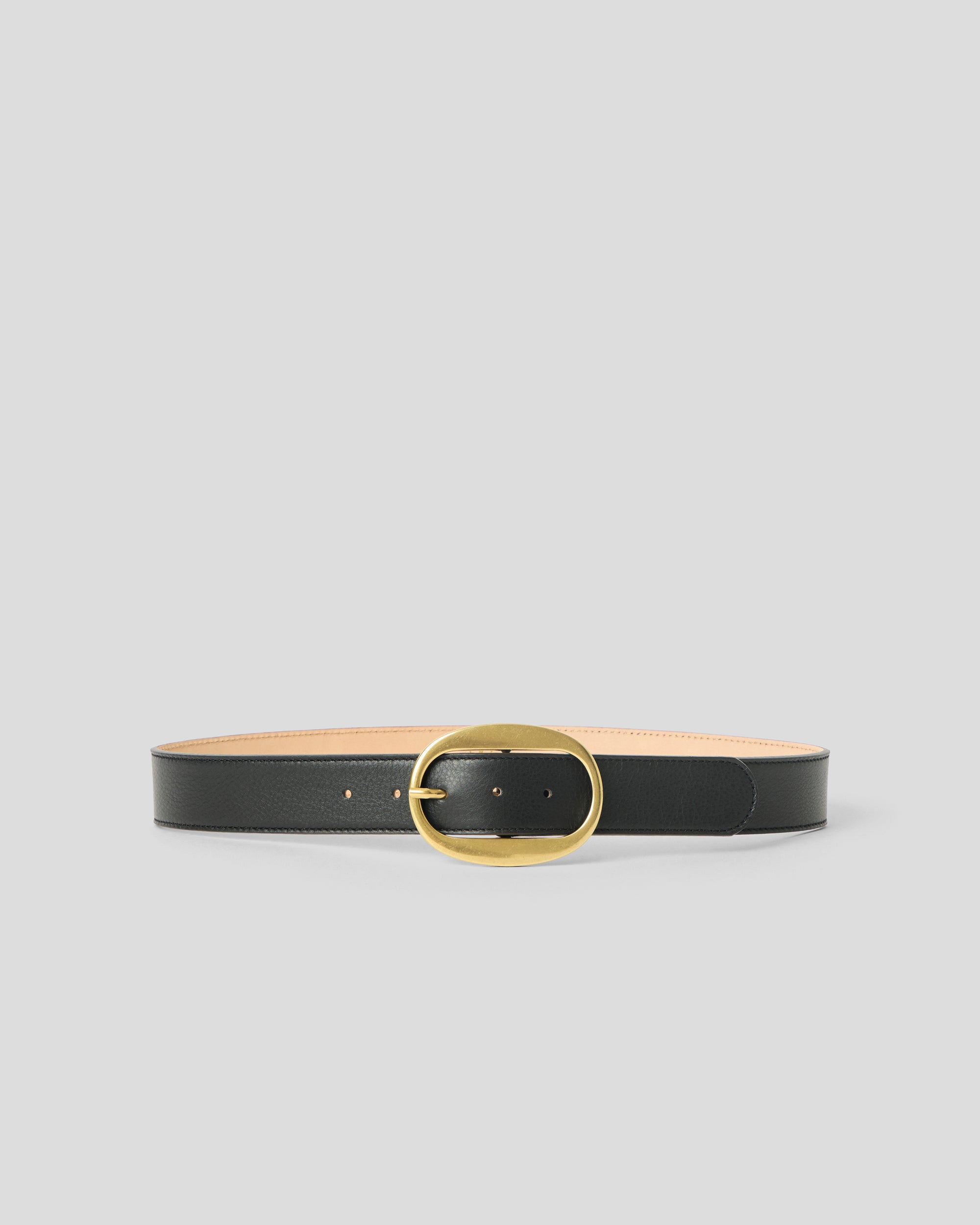 SIERRA LEATHER BELT Black Brass - BELT