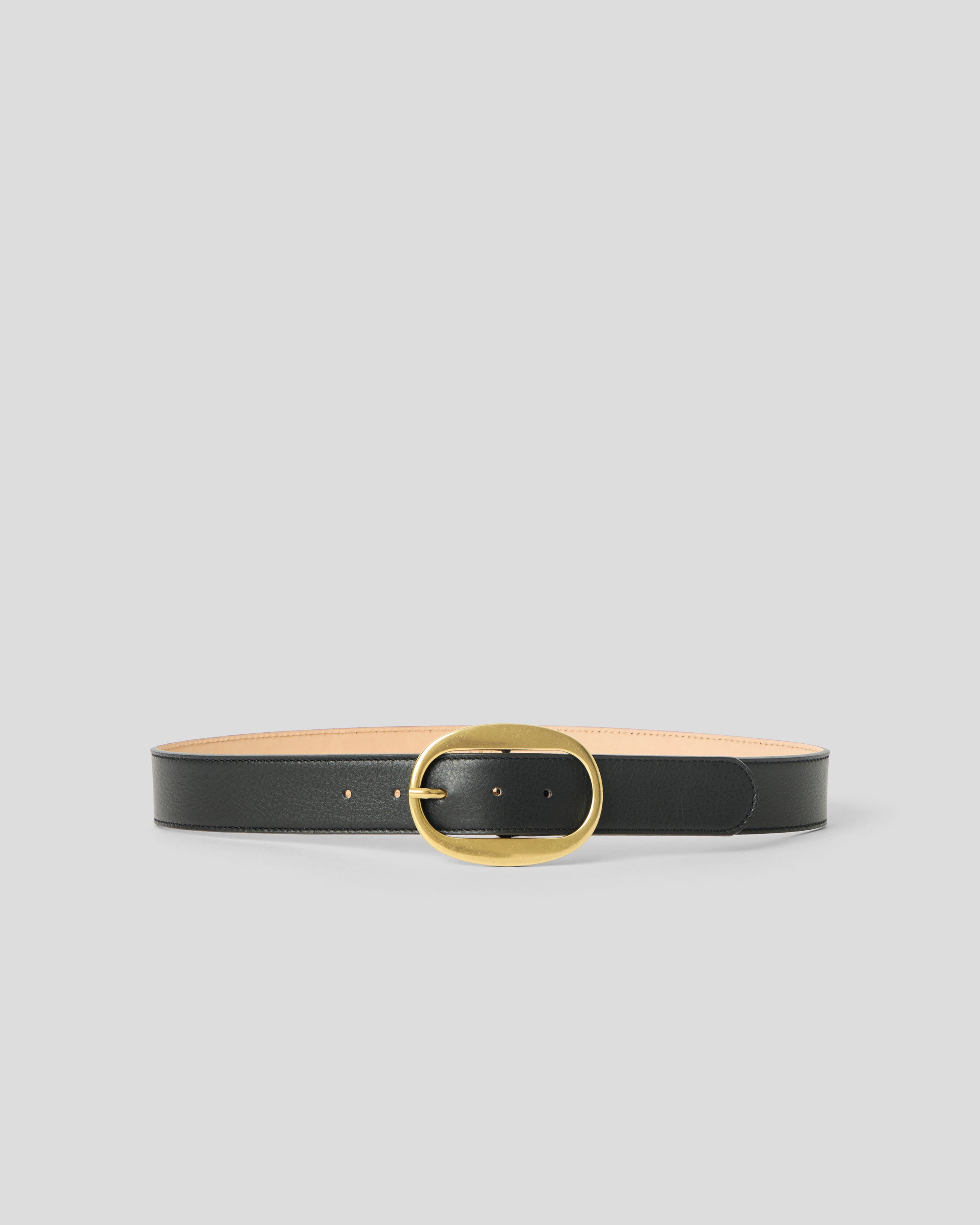 SIERRA LEATHER BELT Black Brass - BELT