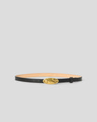 DARRIAN LEATHER BELT Black Brass - BELT