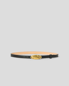 DARRIAN LEATHER BELT Black Brass - BELT
