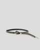 BARCELONA LEATHER BELT Black Silver - BELT