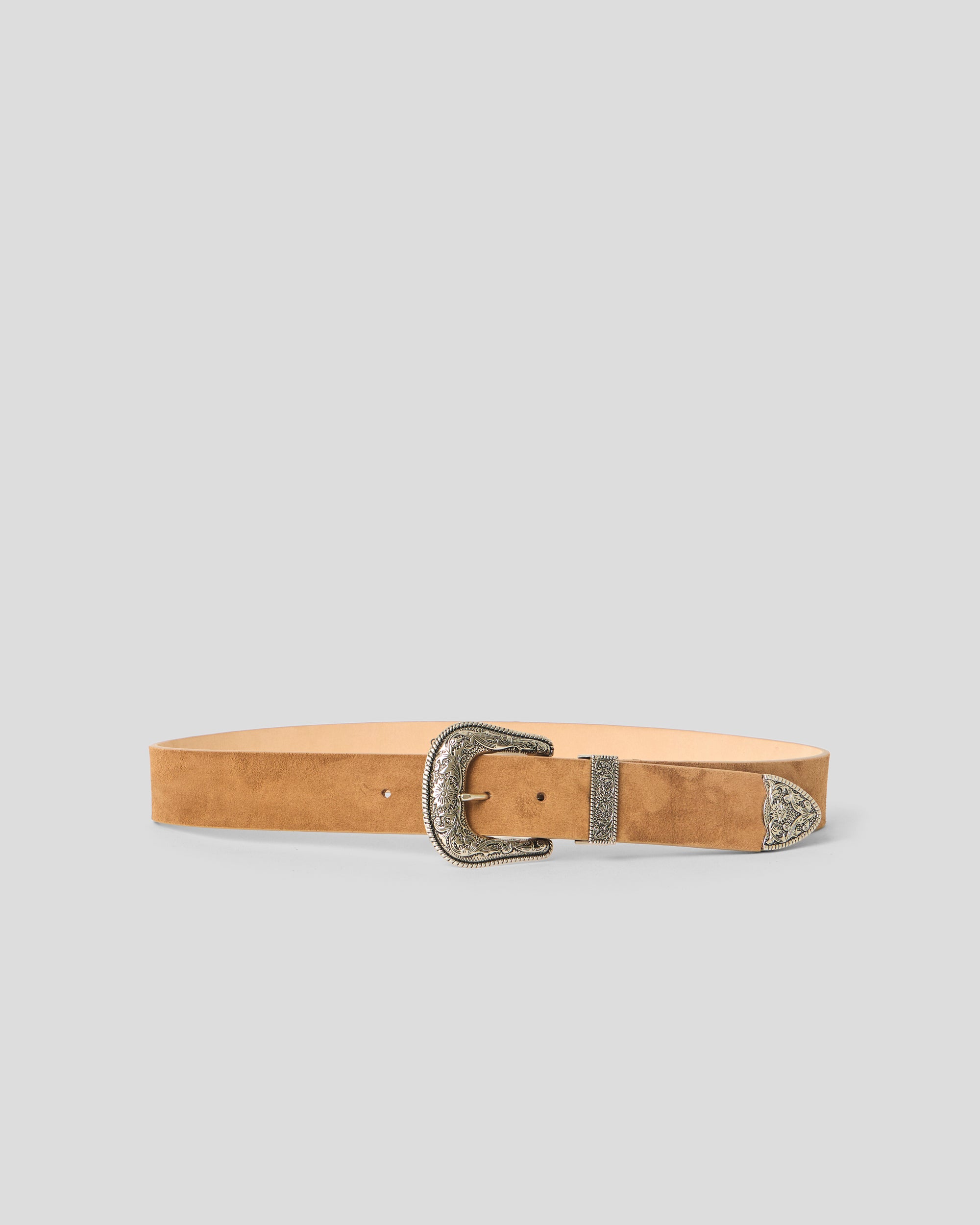 FRANK SUEDE BELT Bronze Silver - BELT