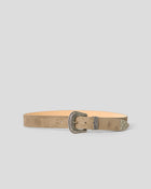 FRANK SUEDE BELT Elephant Silver - BELT