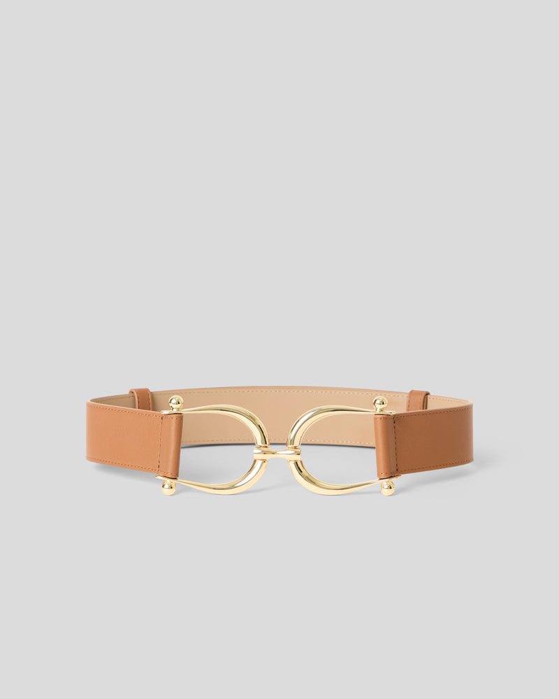 GRANT LEATHER BELT Cuoio Gold - BELT