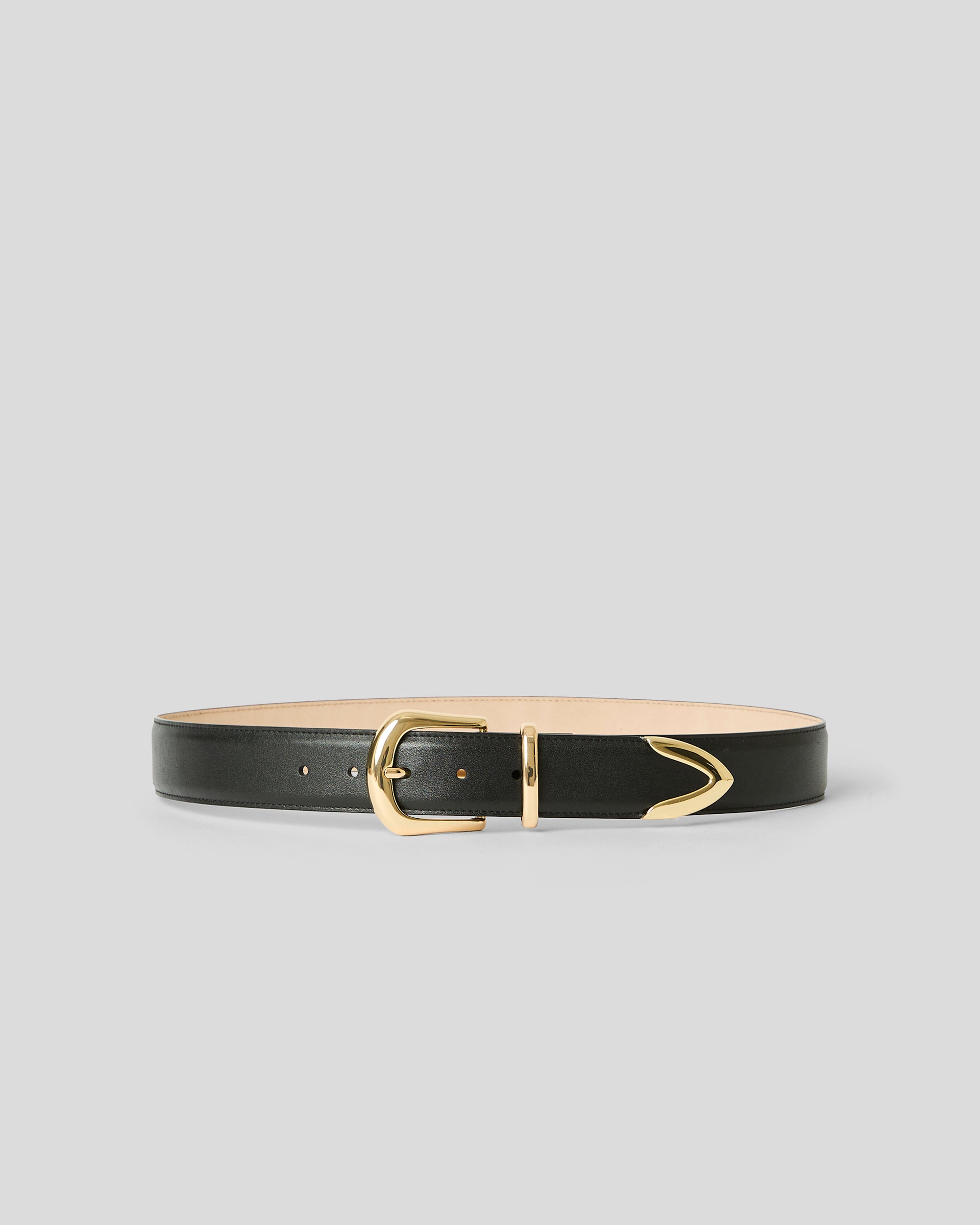 MARC LEATHER BELT Black Gold - BELT