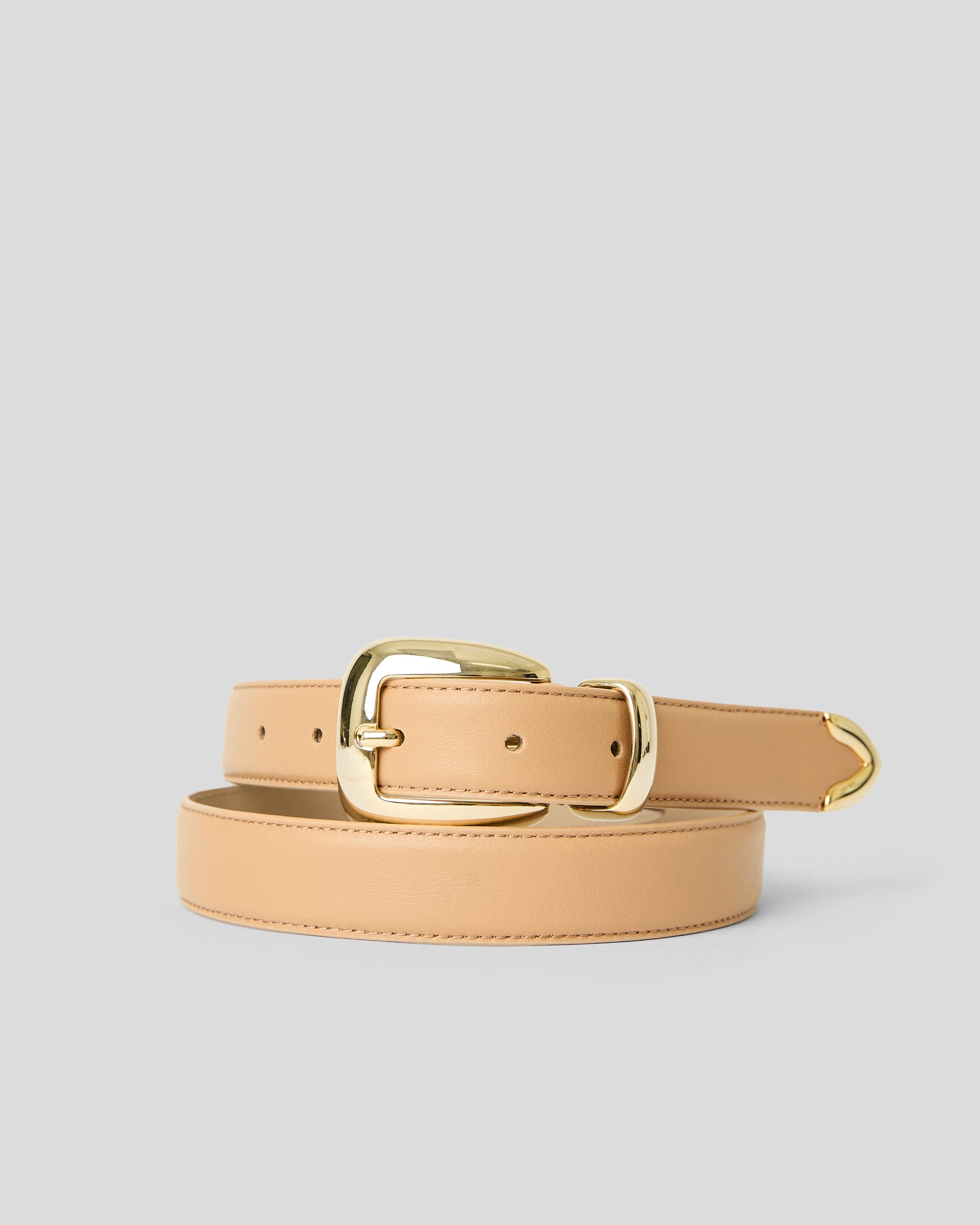 DUKE LEATHER BELT Tan Gold - BELT