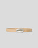 ADLEY LEATHER BELT Biscuit Silver - BELT
