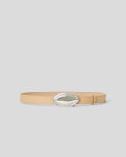 ADLEY LEATHER BELT Biscuit Silver - BELT