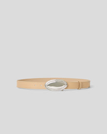 ADLEY LEATHER BELT Biscuit Silver - BELT