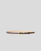 BERYL LEATHER BELT Chocolate Tiger Eye - BELT