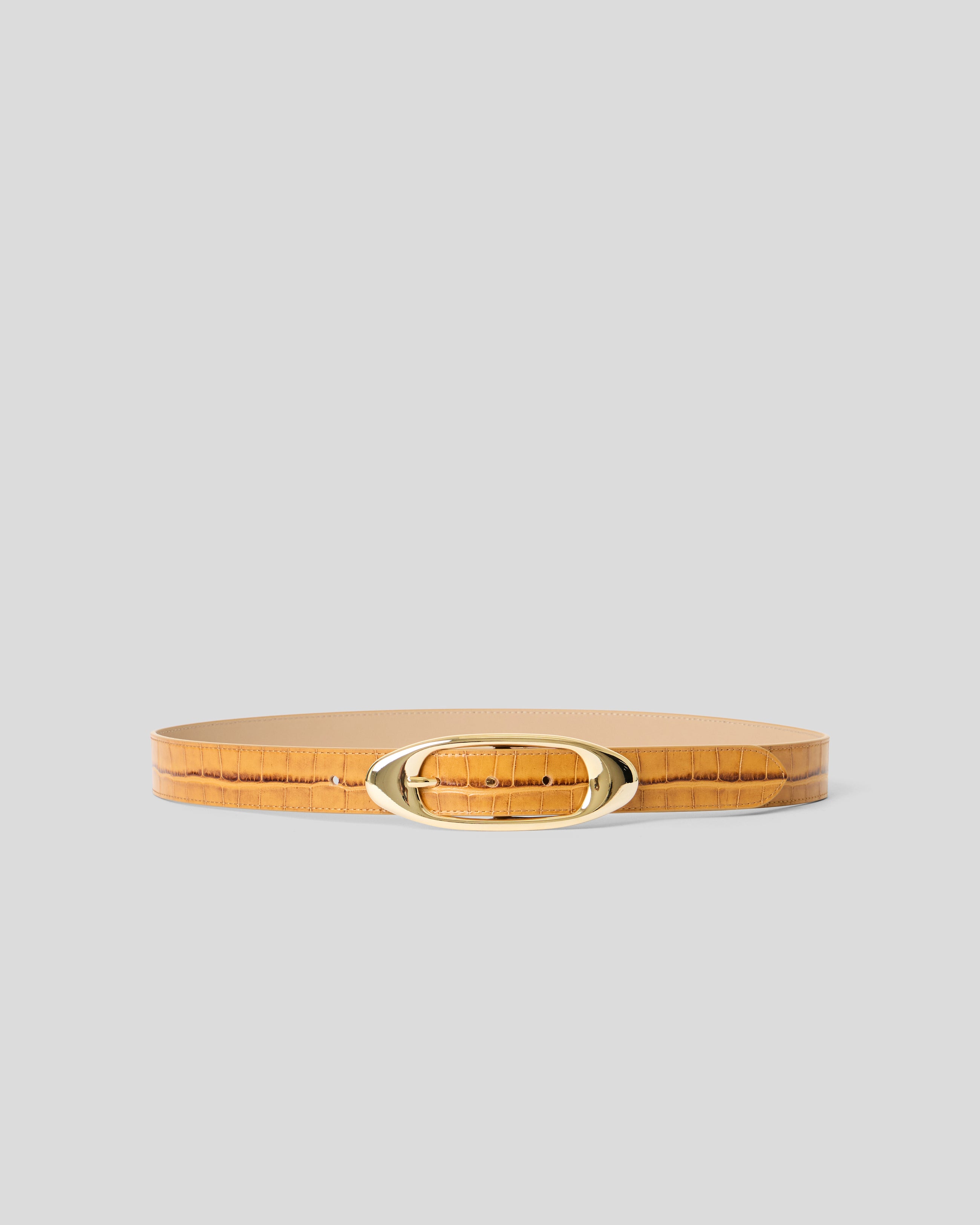 CANDICE CROCO LEATHER BELT - BELT