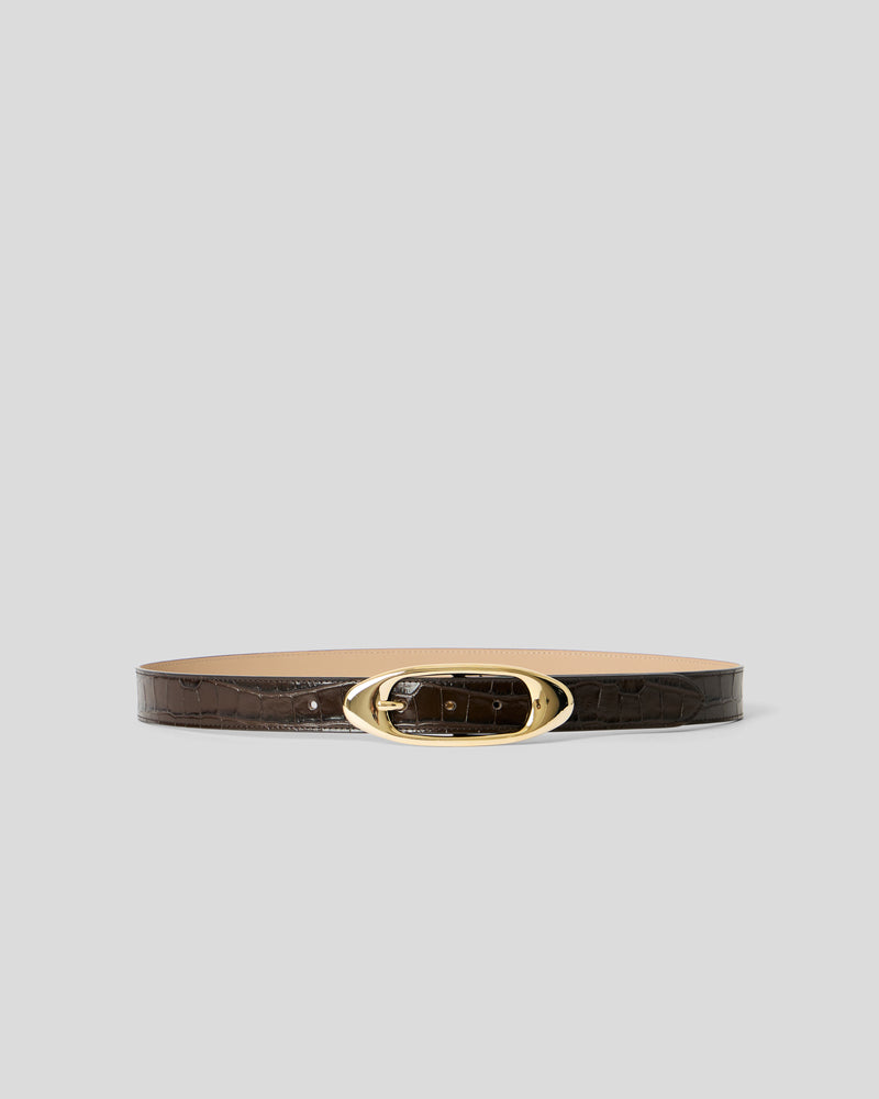 CANDICE CROCO LEATHER BELT - BELT