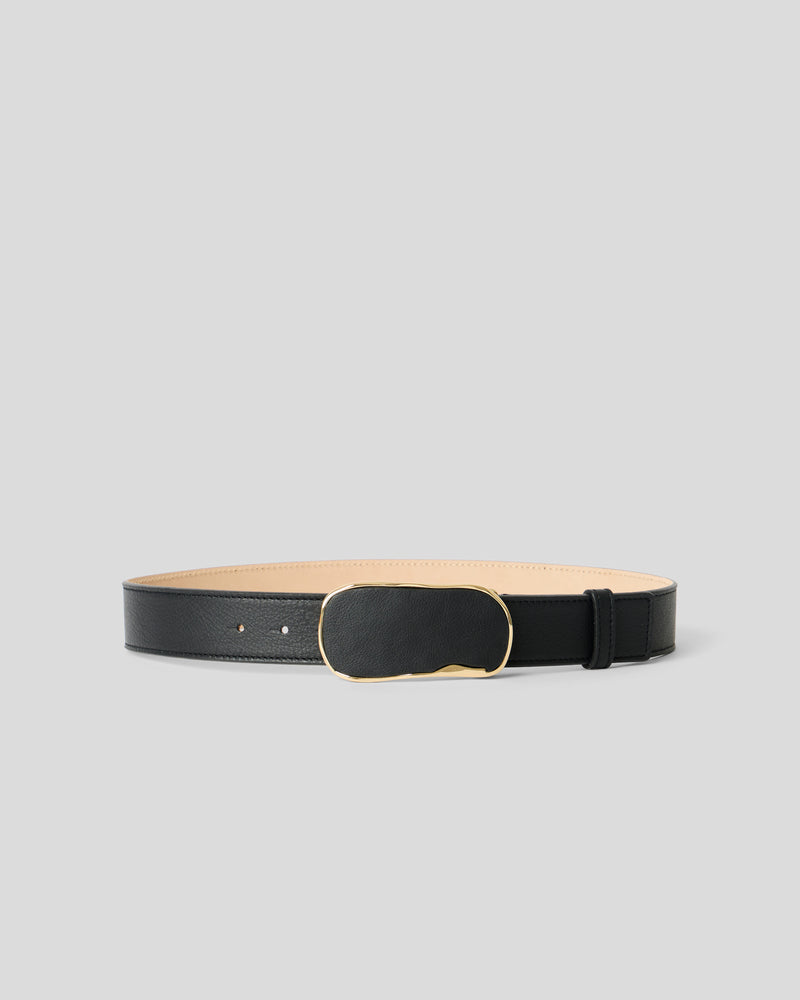 JONAH LEATHER BELT Black Gold - BELT