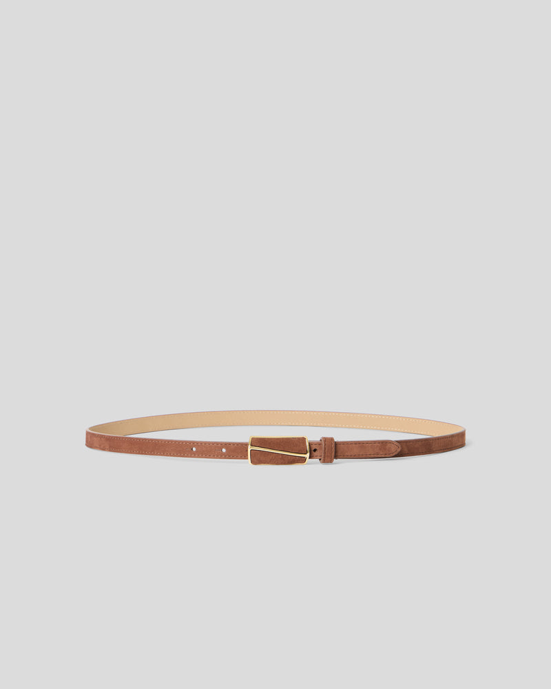 ELODIE NUBUCK BELT Brownie Gold - BELT