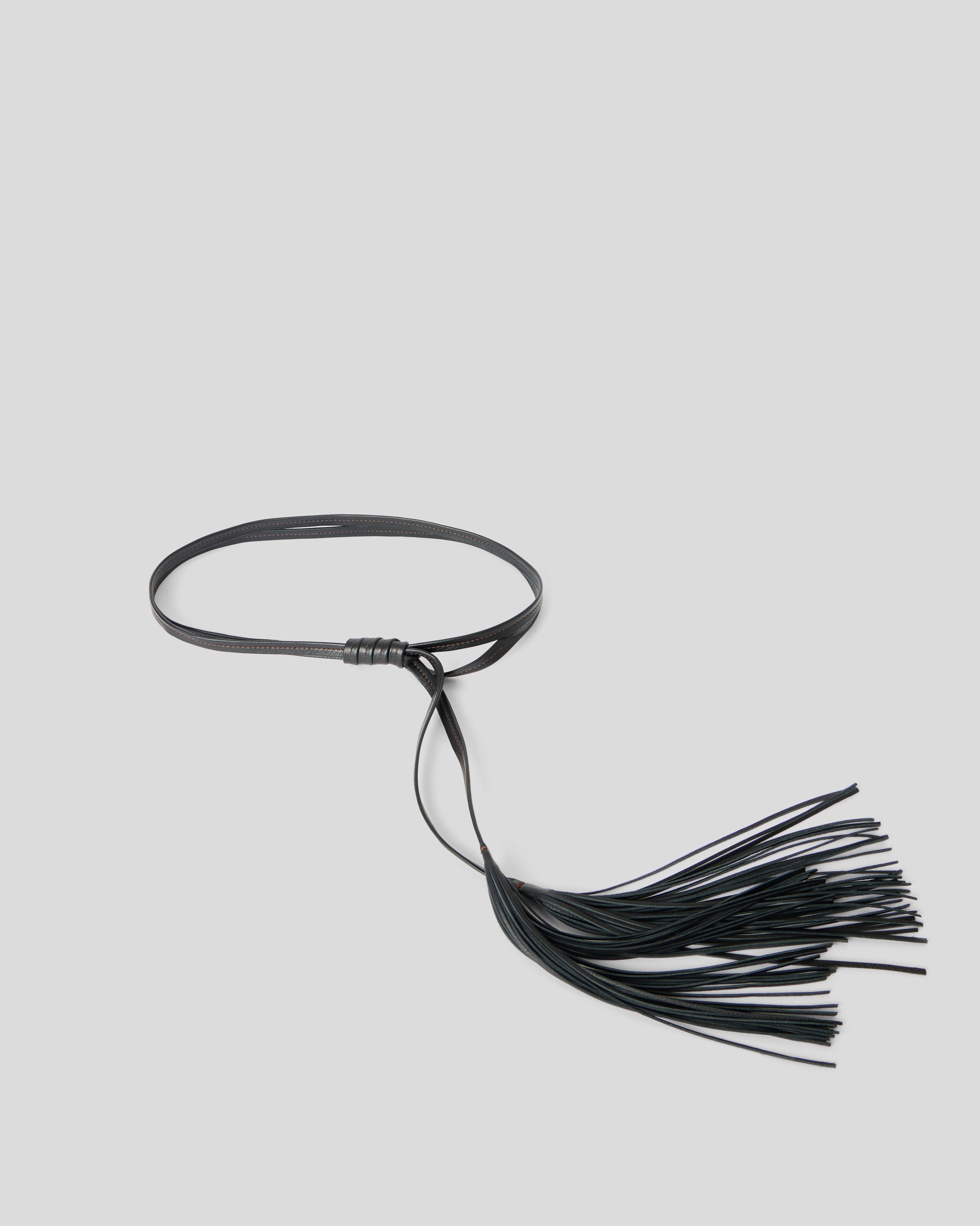 CAROLINE WRAP LEATHER BELT Black - BELT
