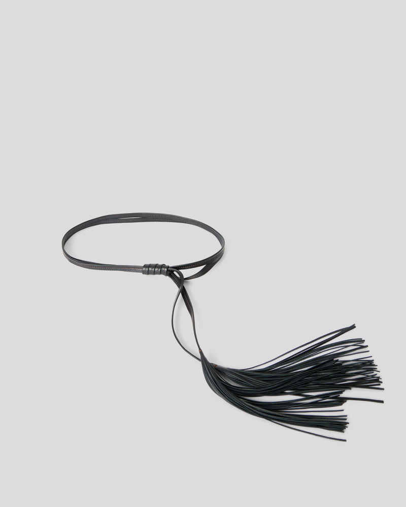 CAROLINE WRAP LEATHER BELT Black - BELT