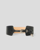 LORETTA LEATHER BELT Black Silver - BELT