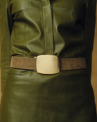 LEIGHTON CROCO SUEDE BELT - BELT