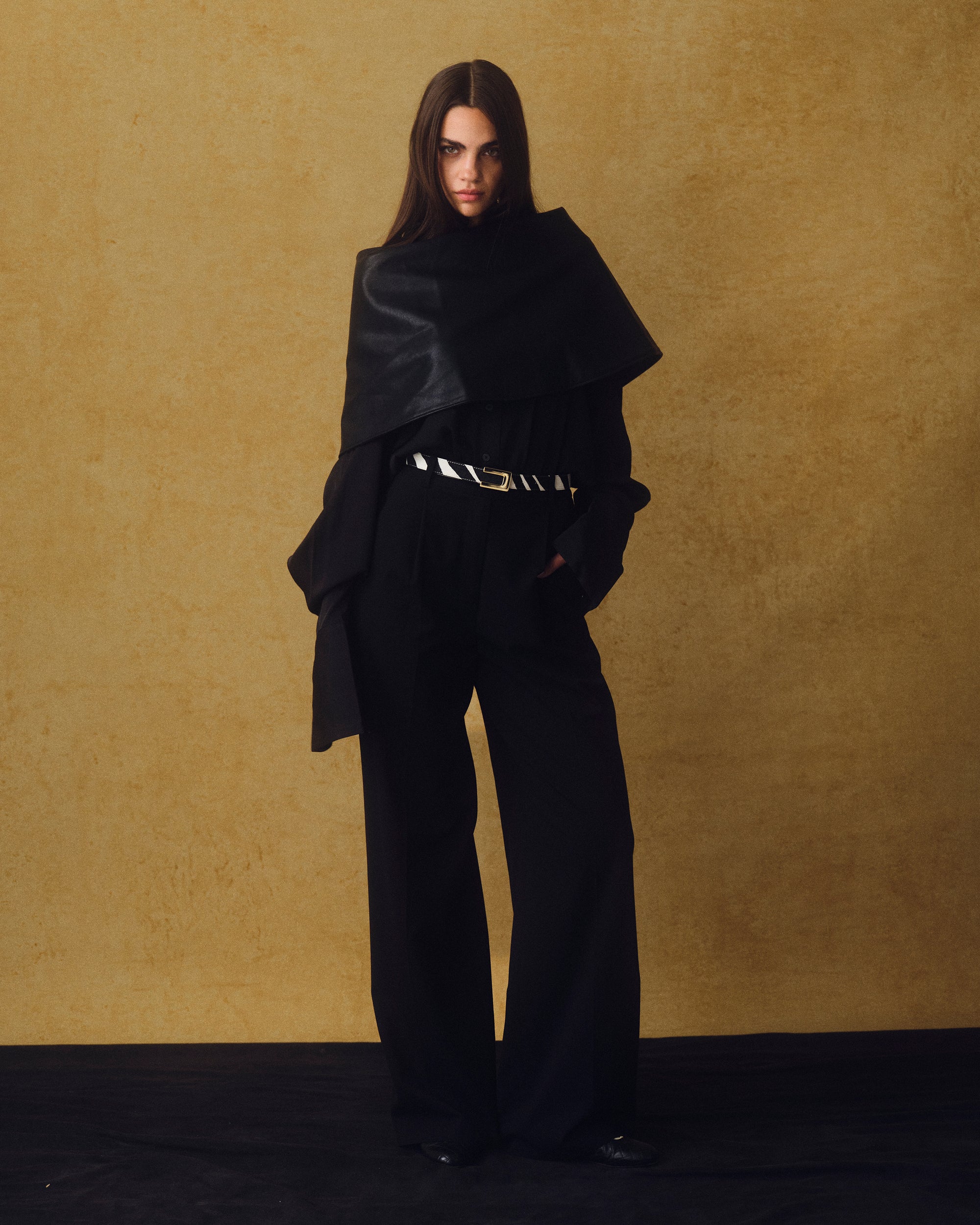 NATE CALF-HAIR LEATHER BELT - BELT