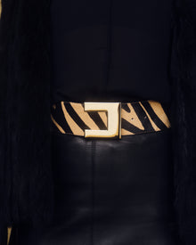 NATHAN CALF-HAIR LEATHER BELT - BELT