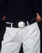 JUNA CALF-HAIR LEATHER BELT - BELT