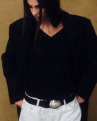 JUNA CALF-HAIR LEATHER BELT - BELT