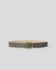KYRA LEATHER BELT Charcoal Gold - BELT