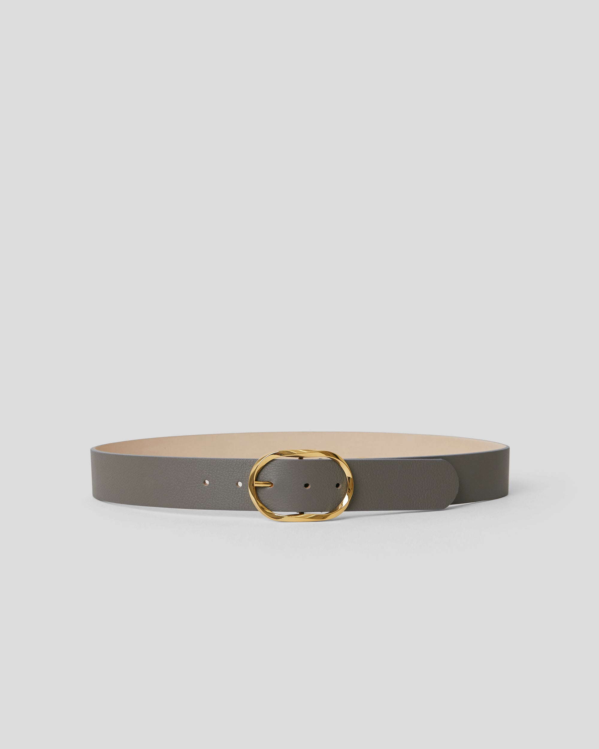 KYRA LEATHER BELT Charcoal Gold - BELT