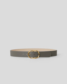KYRA LEATHER BELT Charcoal Gold - BELT