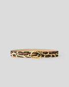 EDMOND MINI CALF-HAIR LEATHER BELT Leopard Gold - BELT