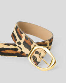 EDMOND MINI CALF-HAIR LEATHER BELT - BELT