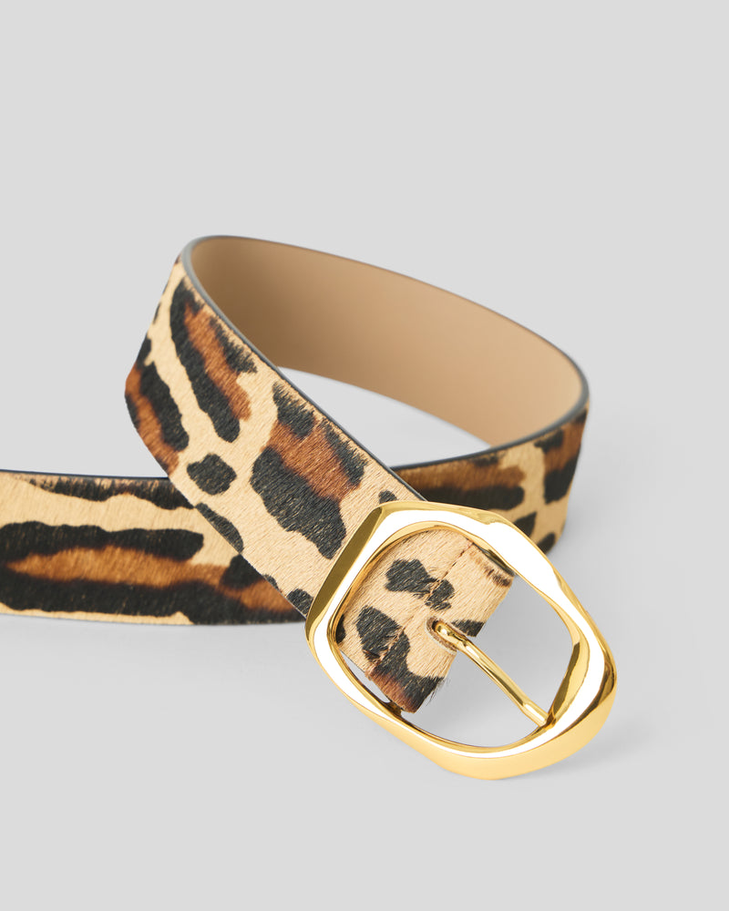 EDMOND MINI CALF-HAIR LEATHER BELT - BELT