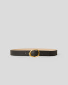 EDMOND MINI LEATHER BELT Black Gold - BELT